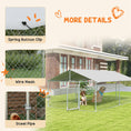 Load image into Gallery viewer, Outdoor Dog Kennel Dog Run with Waterproof, UV Resistant Cover for Medium and Large Sized Dogs, 13.1' x 7.5' x 4.9', Silver
