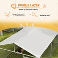 Load image into Gallery viewer, Outdoor Dog Kennel Dog Run with Waterproof, UV Resistant Cover for Medium and Large Sized Dogs, 13.1' x 7.5' x 4.9', Silver
