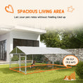Load image into Gallery viewer, Outdoor Dog Kennel Dog Run with Waterproof, UV Resistant Cover for Medium and Large Sized Dogs, 13.1' x 7.5' x 4.9', Silver
