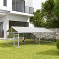 Load image into Gallery viewer, Outdoor Dog Kennel Dog Run with Waterproof, UV Resistant Cover for Medium and Large Sized Dogs, 13.1' x 7.5' x 4.9', Silver
