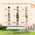 Load image into Gallery viewer, Outdoor Dog Kennel Dog Run with Waterproof, UV Resistant Cover for Medium and Large Sized Dogs, 13.1' x 7.5' x 4.9', Silver

