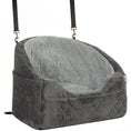 Load image into Gallery viewer, Dog Car Seat for Small Breeds Under 10kg, Dog Booster Seat Detachable Washable with Seat Belt, Thick Cushion, Portable Pet Travel Bed with Storage Pockets, Grey
