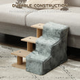 Load image into Gallery viewer, Dog Steps for Sofa, 3 Steps Dog Stairs, Pet Stairs, with Washable Plush Cover, for Small Breeds, Cats - Light Grey
