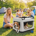 Load image into Gallery viewer, Pet Carrier Bag, Soft-Sided Dog Carrier with Security Buckle Strap, Washable Cushion and Folded Bowl, Lightweight Pet Travel Bag for Small to Large Dogs, Light Grey
