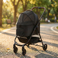 Load image into Gallery viewer, Dog Stroller, 3 in 1 Foldable Pet Stroller for Small Puppy Cat with Detachable Travel Carrier, 4 Wheels Dog Pram with Storage Basket, Seat Leashes, Mesh Window, Black
