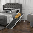 Load image into Gallery viewer, Dog Ramp for Bed, Pet Ramp for Dogs with Non-Slip Carpet and Top Platform, White & Grey
