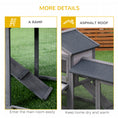 Load image into Gallery viewer, Wooden Rabbit Hutch Outdoor, Double Tier Guinea Pig Hutch, Small Animal House Water-Resistant Roof Ramp 147 x 54 x 84 cm, Grey
