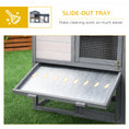Load image into Gallery viewer, Wooden Rabbit Hutch Outdoor, Double Tier Guinea Pig Hutch, Small Animal House Water-Resistant Roof Ramp 147 x 54 x 84 cm, Grey
