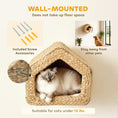 Load image into Gallery viewer, Wall Mounted Cat House, Cat Wall Condo Furniture with Washable Cushion, Kitty Shelf Bed for Indoor Cats Kittens, Natural
