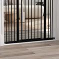 Load image into Gallery viewer, Pressure Fit Dog Stair Gate No Drilling Safety Gate Auto Close for Doorways, Hallways, 74-100cm Adjustable, 94cm Tall, Black
