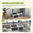 Load image into Gallery viewer, Tortoise House, Wooden Tortoise Table, Tortoise Enclosure with Wooden Lamp Holder, Openable Lids, Pull-Out Trays - Grey
