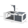 Load image into Gallery viewer, Tortoise House, Wooden Tortoise Table, Tortoise Enclosure with Wooden Lamp Holder, Openable Lids, Pull-Out Trays - Grey
