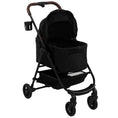 Load image into Gallery viewer, Dog Stroller, 3 in 1 Foldable Pet Stroller for Small Puppy Cat with Detachable Travel Carrier, 4 Wheels Dog Pram with Storage Basket, Seat Leashes, Mesh Window, Black
