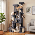 Load image into Gallery viewer, Extra Large Cat Tree Tower with Dual Baseboard, 79-Inch Heavy Duty Cat Tree for Indoor Large Adult Big Kittens with 5 Scratching Posts, 2 Condos, 2 Top Perches, Hammock, Self-Grooming Brush
