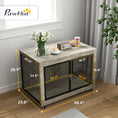 Load image into Gallery viewer, PawHut 39" Dog Crate Furniture with Wheels, Dog Kennel Furniture with Interchangeable Side Door, Dog Cage End Table for Large Dogs, Gray
