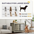 Load image into Gallery viewer, PawHut 39" Dog Crate Furniture with Wheels, Dog Kennel Furniture with Interchangeable Side Door, Dog Cage End Table for Large Dogs, Gray
