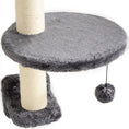 Load image into Gallery viewer, 4Pcs Cat Wall Shelf with Scratching Post, Cat Wall Shelves for Relaxing, Climbing, Cat Wall With Soft Ladder, Hammock, Play Balls, Dark Grey
