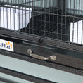 Load image into Gallery viewer, Divided Breeder Bird Cage with Rolling Stand Removable Metal Tray, Storage Shelf, Wood Perch, and Food Container

