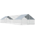 Load image into Gallery viewer, Large Chicken Coop Metal Chicken Run with Waterproof and Anti-UV Cover, Spire Shaped Walk in Fence Cage Hen House for 30-40 Hens, for Outdoor Yard Farm, 1" Tube Diameter, 33' x 10' x 6.4'
