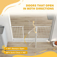 Load image into Gallery viewer, Dog Gate Stair Gate Pressure Fit Pets Barrier Auto Close for Doorway Hallway, 74-148cm Wide Adjustable, White
