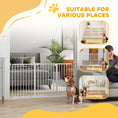 Load image into Gallery viewer, Dog Gate Stair Gate Pressure Fit Pets Barrier Auto Close for Doorway Hallway, 74-148cm Wide Adjustable, White
