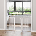 Load image into Gallery viewer, Dog Gate Stair Gate Pressure Fit Pets Barrier Auto Close for Doorway Hallway, 74-148cm Wide Adjustable, White
