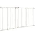 Load image into Gallery viewer, Dog Gate Stair Gate Pressure Fit Pets Barrier Auto Close for Doorway Hallway, 74-148cm Wide Adjustable, White
