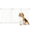 Load image into Gallery viewer, Dog Gate Stair Gate Pressure Fit Pets Barrier Auto Close for Doorway Hallway, 74-148cm Wide Adjustable, White
