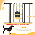Load image into Gallery viewer, 30"-52" Extra Wide Pet Gate with Small Door, 35"H Dog Gate with Safety Gate Barrier, Stair Pressure Fit, Auto Close, Double Locking, for Doorways, Hallways, White
