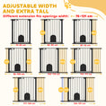 Load image into Gallery viewer, 30"-52" Extra Wide Pet Gate with Small Door, 35"H Dog Gate with Safety Gate Barrier, Stair Pressure Fit, Auto Close, Double Locking, for Doorways, Hallways, White
