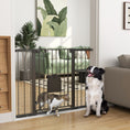 Load image into Gallery viewer, 30"-52" Extra Wide Pet Gate with Small Door, 35"H Dog Gate with Safety Gate Barrier, Stair Pressure Fit, Auto Close, Double Locking, for Doorways, Hallways, White

