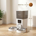 Load image into Gallery viewer, 6L Smart Cat Feeder with HD Camera for 2 Cats Dual-band WiFi & App Timed Feeding
