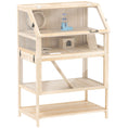 Load image into Gallery viewer, Wooden Hamster Cage, 3 Tier Small Animal Cage with Detachable Lower Floor, Storage Shelf, Hut, Seesaw, Exercise Wheel, Ramps, Hamster Habitat for Dwarf, Gerbil, 31.5" x 21" x 46"
