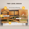 Load image into Gallery viewer, Tortoise House with 2 Rooms, Wooden Reptile Enclosure Habitat with Clear Windows, Ramps, Openable Top, Built-in Tray, with Stand Legs for Indoor Use, Yellow
