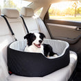 Load image into Gallery viewer, Dog Car Seat for Small Medium Pets, Dog Car Bed with Cushion and Safety Belt, Detachable and Washable Pet Bed for Puppy Under 33lbs, Black
