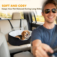 Load image into Gallery viewer, Dog Car Seat for Small Medium Pets, Dog Car Bed with Cushion and Safety Belt, Detachable and Washable Pet Bed for Puppy Under 33lbs, Black
