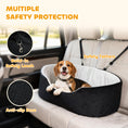 Load image into Gallery viewer, Dog Car Seat for Small Medium Pets, Dog Car Bed with Cushion and Safety Belt, Detachable and Washable Pet Bed for Puppy Under 33lbs, Black
