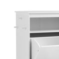 Load image into Gallery viewer, Pet Feeder Station, Dog Food Storage Container w/ Raised Dog Bowls, Hanger, for Food and Water - White
