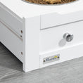 Load image into Gallery viewer, Pet Feeder Station, Dog Food Storage Container w/ Raised Dog Bowls, Hanger, for Food and Water - White
