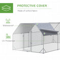 Load image into Gallery viewer, Large Chicken Coop Metal Chicken Run with Waterproof and Anti-UV Cover, Flat Shaped Walk in Fence Cage Hen House for Outdoor and Yard Farm Use, 1" Tube Diameter, 9.2' x 18.7' x 6.4'
