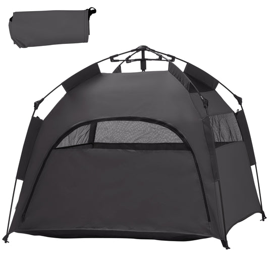 Foldable Dog Cat Tent, Portable Pet Playpen with Water-Resistant Oxford Cloth, Carry Bag, Exercise Tent for Extra Large Dog, Cat, Indoor Outdoor Use, Charcoal Grey