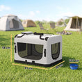 Load image into Gallery viewer, Pet Carrier Bag, Soft-Sided Dog Carrier with Security Buckle Strap, Washable Cushion and Folded Bowl, Lightweight Pet Travel Bag for Small to Large Dogs, Light Grey
