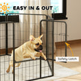 Load image into Gallery viewer, Dog Playpen, Wide 31.5"W Heavy-Duty Metal Puppy Play Pen, Pet Exercise Fences for Outside and Indoor, DIY Design with Door for Medium Dogs, 6 Panels, 31.5"H
