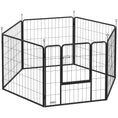 Load image into Gallery viewer, Dog Playpen, Wide 31.5"W Heavy-Duty Metal Puppy Play Pen, Pet Exercise Fences for Outside and Indoor, DIY Design with Door for Medium Dogs, 6 Panels, 31.5"H
