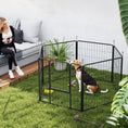 Load image into Gallery viewer, Dog Playpen, Wide 31.5"W Heavy-Duty Metal Puppy Play Pen, Pet Exercise Fences for Outside and Indoor, DIY Design with Door for Medium Dogs, 6 Panels, 31.5"H

