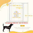 Load image into Gallery viewer, 30"-41" Extra Wide Pet Gate with Small Door, 35"H Dog Gate with Safety Gate Barrier, Stair Pressure Fit, Auto Close, Double Locking, for Doorways, Hallways, White
