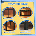 Load image into Gallery viewer, Wooden Dog Kennel, Elevated Dog house with Removable Floor, Asphalt  and Openable Roof, Large Window, Outdoor Pet House Shelter for Large Dogs, Yellow
