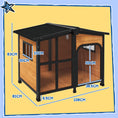 Load image into Gallery viewer, Wooden Dog Kennel, Elevated Dog house with Removable Floor, Asphalt  and Openable Roof, Large Window, Outdoor Pet House Shelter for Large Dogs, Yellow
