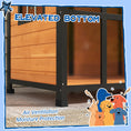 Load image into Gallery viewer, Wooden Dog Kennel, Elevated Dog house with Removable Floor, Asphalt  and Openable Roof, Large Window, Outdoor Pet House Shelter for Large Dogs, Yellow
