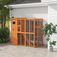 Load image into Gallery viewer, Large Catio Outdoor Cat Enclosure Weatherproof Cat House with Cat Condo, Indoor Wooden Cat Cage Pet Kennel, 77"L x 38"W x 69"H, Orange
